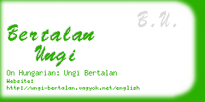 bertalan ungi business card